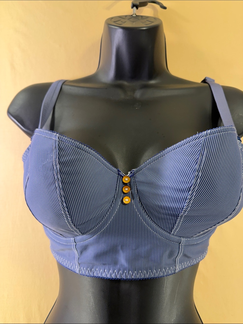 Freya blue ribbon long line underwater bra, 34DD